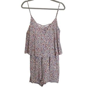 BCBG Colorful Spaghetti Strap Romper